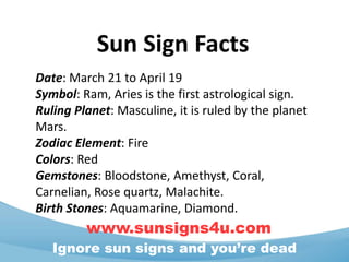 Aries Sun Sign Secrets | PPTX