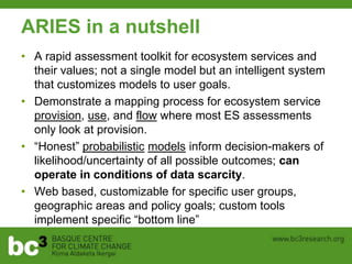 ARIES - ARtificial Intelligence for Ecosystem Services | PPTX