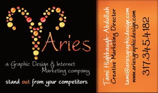 Aries business card side 1  b- 2010