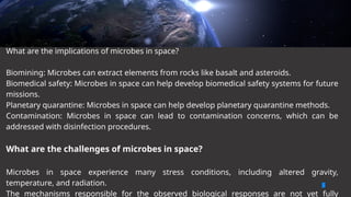 Space Microbiology - Food and Environmental Microbiology | PPTX