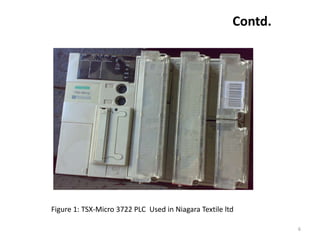 Contd.




Figure 1: TSX-Micro 3722 PLC Used in Niagara Textile ltd

                                                                6
 