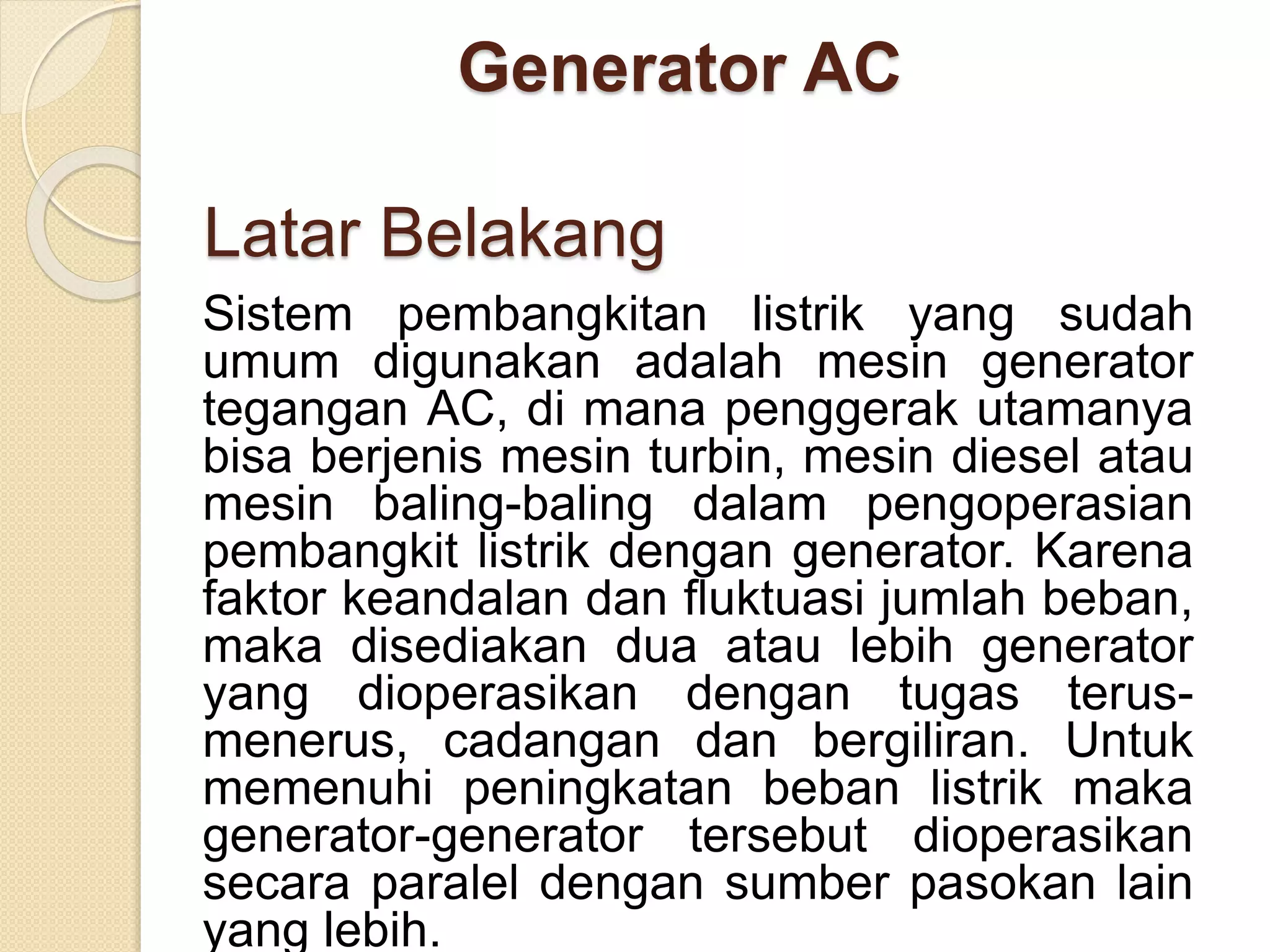 Arif wicaksono generator ac ttl 2015 | PPT | Free Download