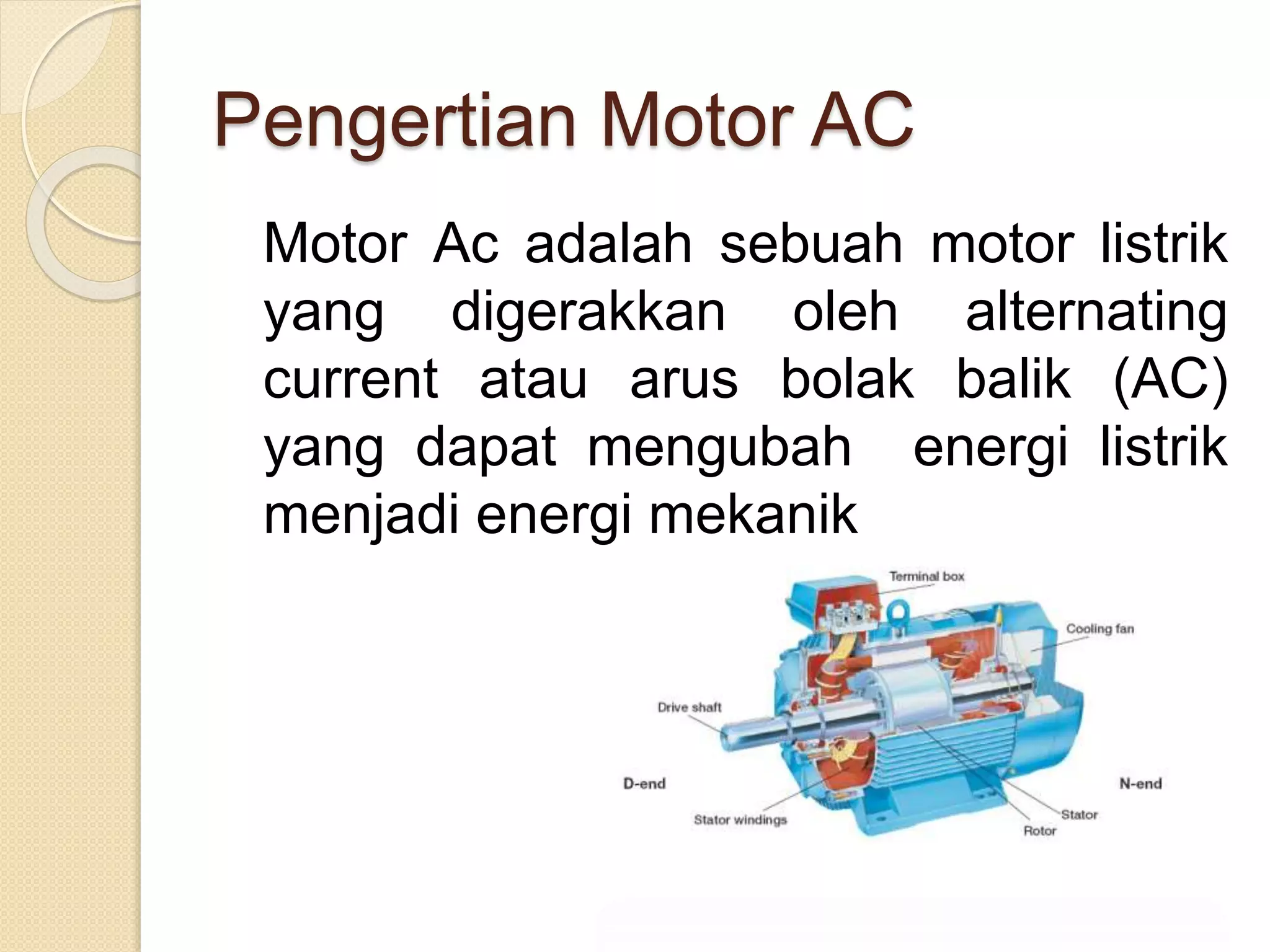 Arif wicaksono motor ac & generator ac teknik tenaga listrik | PPTX
