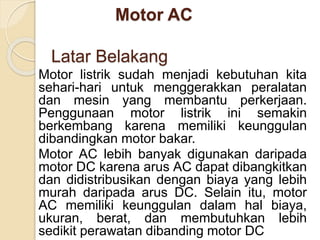 Arif wicaksono motor ac & generator ac teknik tenaga listrik | PPTX