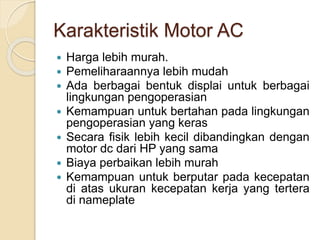 Arif wicaksono motor ac & generator ac teknik tenaga listrik | PPTX