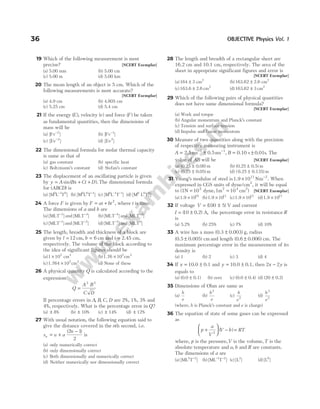 Arihant NEET Objective Physics Volume 1 By DC Pandey 2022 Edition.pdf