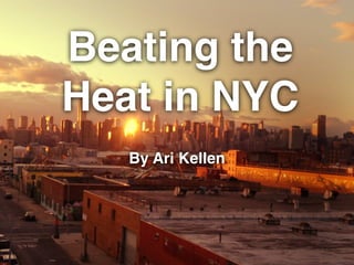 Beating the
Heat in NYC
By Ari Kellen
 