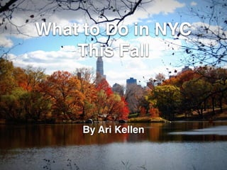 What to Do in NYC
This Fall
By Ari Kellen
 