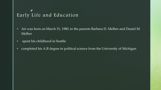 Ari Melber - Biography, Net Worth and Earnings | PPT