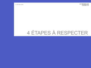 4 ÉTAPES À RESPECTER 
