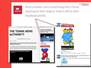 Once created, users could hang their virtual  stocking on their blog or show it off on their  Facebook profile. 