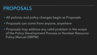 ARIN Policy Development Process | PDF | Technology & Computing
