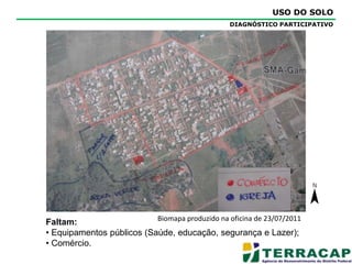 USO DO SOLOSITUAÇÃO EXISTENTELEGENDAUSO RESINDENCIAL UNIFAMILIARUSO MISTOLOTES DESOCUPADOSPOLIGONAL DA ARINE