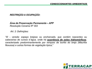  Preservar o maior número de ocupações existentes possíveis; 