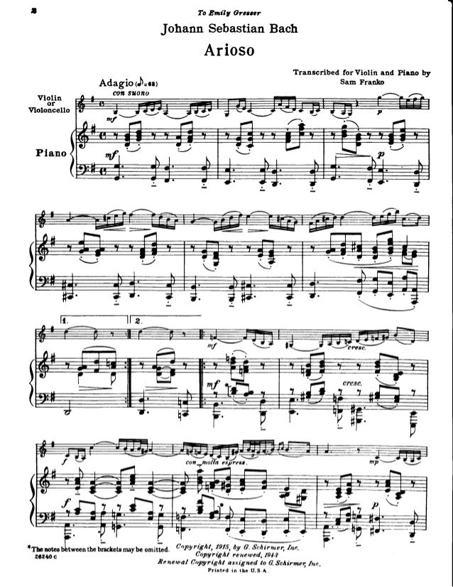 Arioso for piano, violin or cello bwv 1056 imslp09770