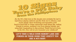10 Signs You’re a 90’s Baby from the Philippines [Part 1]