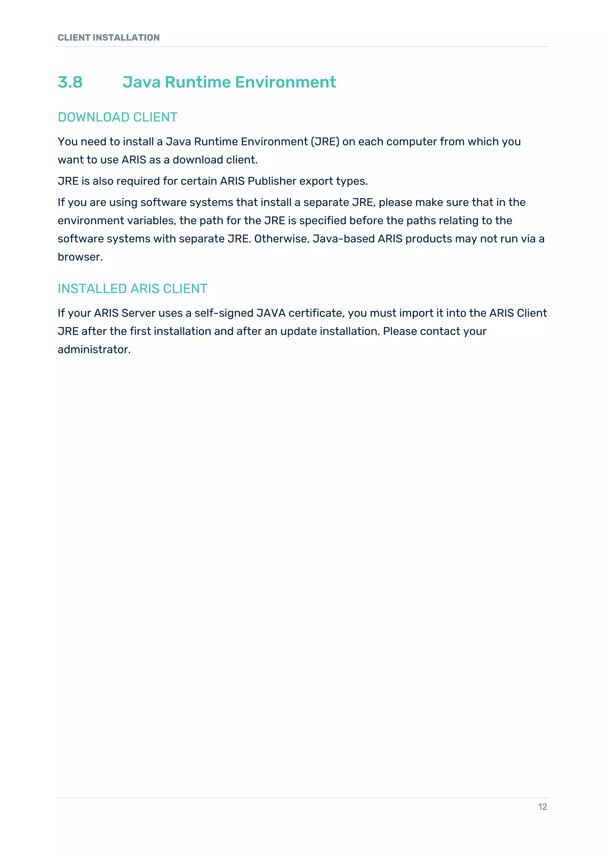 Aris client installation guide | PDF