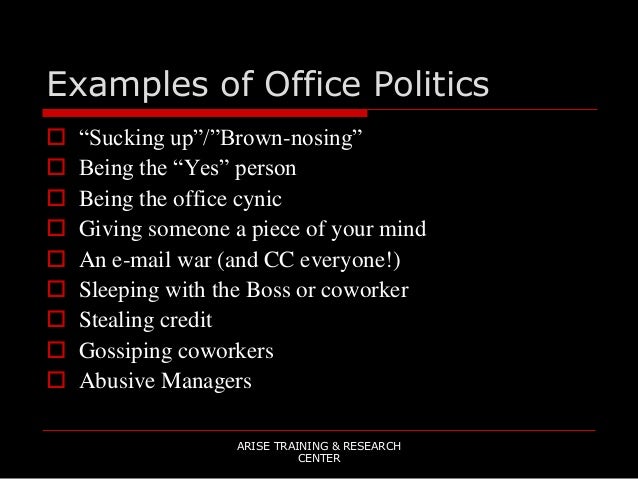 office politics arise roby some example of resumes