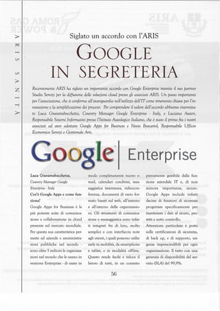 Aris Sanità Numero 2 Settembre 2012 Servizi Google Enterprises