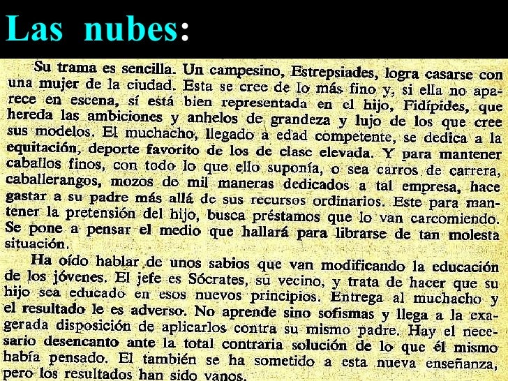 Aristófanes: obras y algún argumento