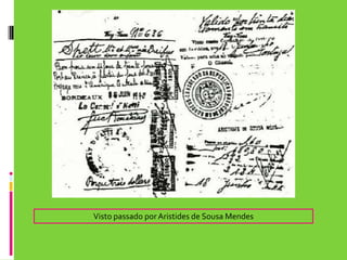 Visto passado por Aristides de Sousa Mendes