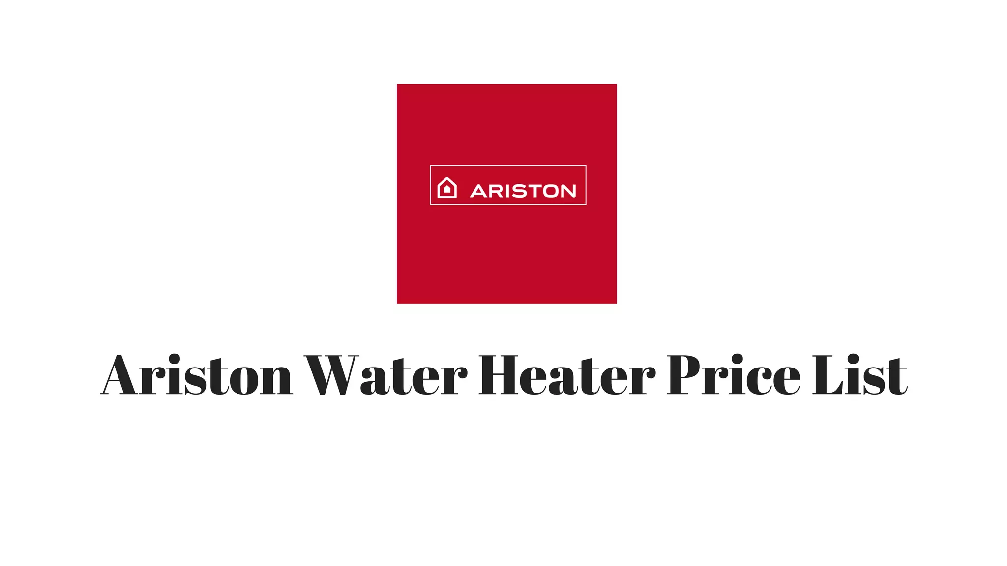 Ariston Water Heater Price List Imaa corporation PPT