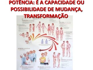 POTÊNCIA: É A CAPACIDADE OU
 POSSIBILIDADE DE MUDANÇA,
      TRANSFORMAÇÃO
 