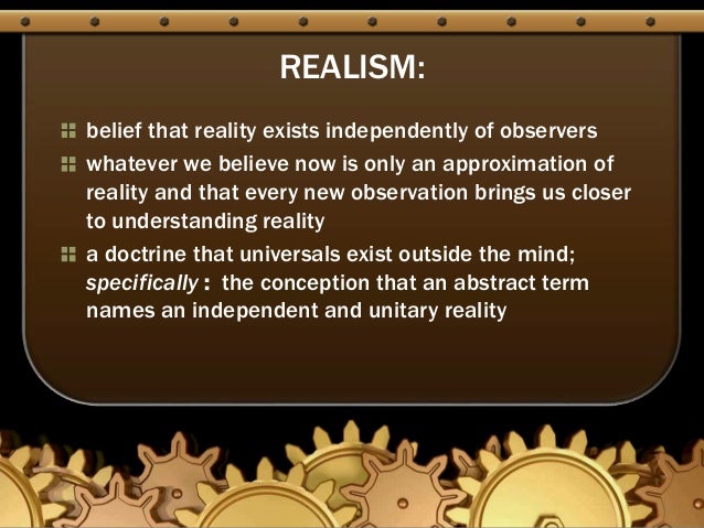 realism of particulars realism of particulars