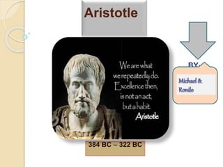 Aristotle
384 BC – 322 BC
 