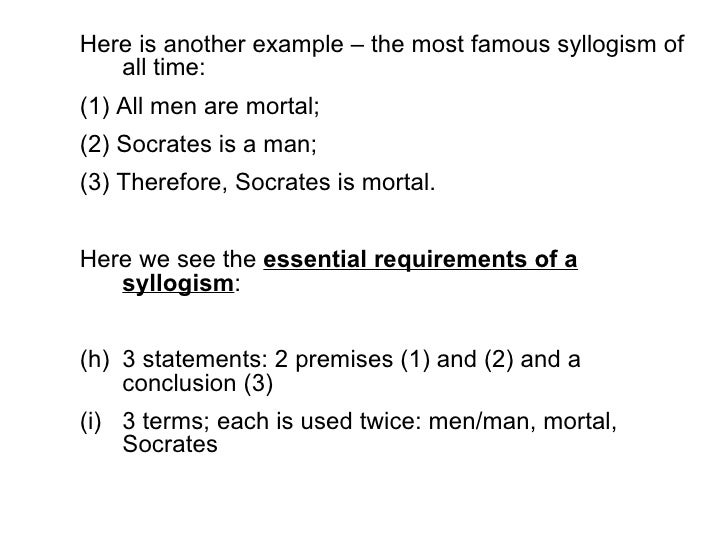 aristotelian argument format