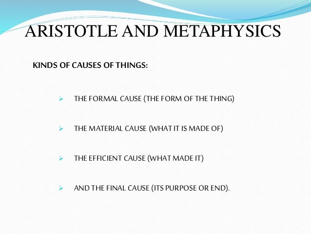 metaphysics according to aristotle metaphysics according to aristotle