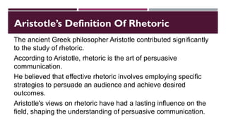 Aristotle’s definition of Rhetoric______ | PPTX