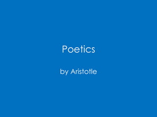 Poetics by Aristotle 