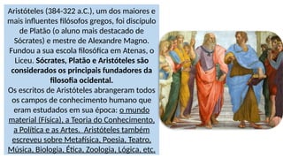 ARISTÓTELES - Ética, política e a felicidade | PPTX