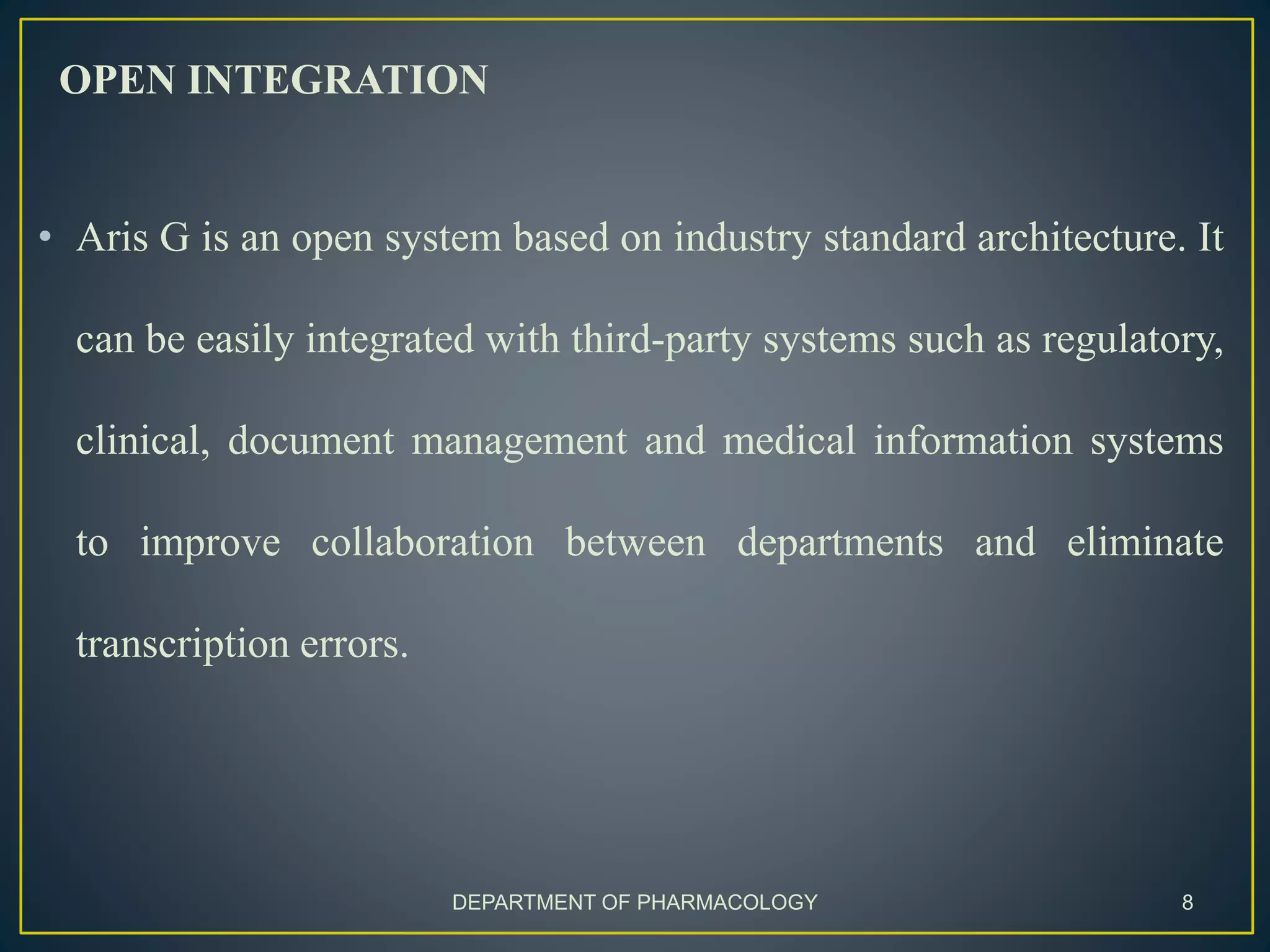 Aris G PHARMACOVIGILANCE AND VIGIFLOW | PPTX
