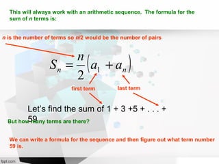 Proceeding Term Math Arithmetic progression | PPT