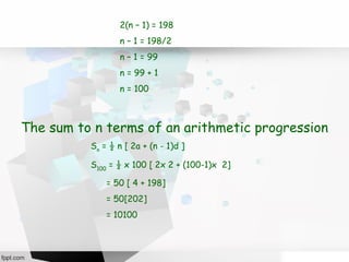 Arithmetic progression | PPT