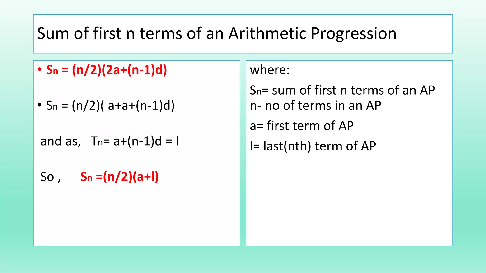 Arithmetic progression | PPT