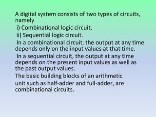 Comprehensive Guide to Arithmetic Circuits: Adders and Subtractors in ...