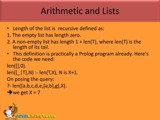 Prolog: Arithmetic Operations In Prolog | PPT
