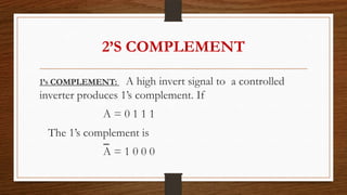 Complement Signlal Arithmetic logic units | PPTX