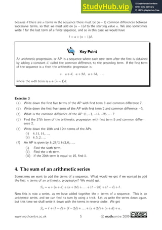 Arithmetic And Geometric Progressions | PDF