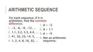 Arithmetic and Geometric Sequences.pptx | Free Download