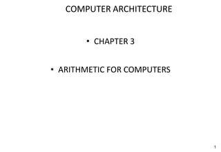 Arithmetic for Computers.ppt