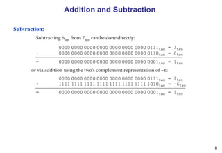 Addition and Subtraction
Subtraction:
8
 