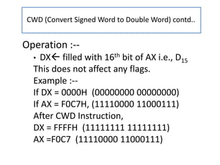 Arithmetic instrctions | PPTX