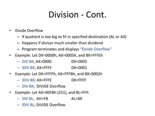 Arithmetic and logical instructions set | PPTX
