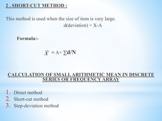 Arithmetic mean | PPTX