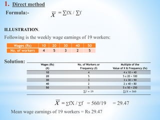 Arithmetic mean | PPTX