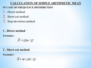 Arithmetic mean | PPTX